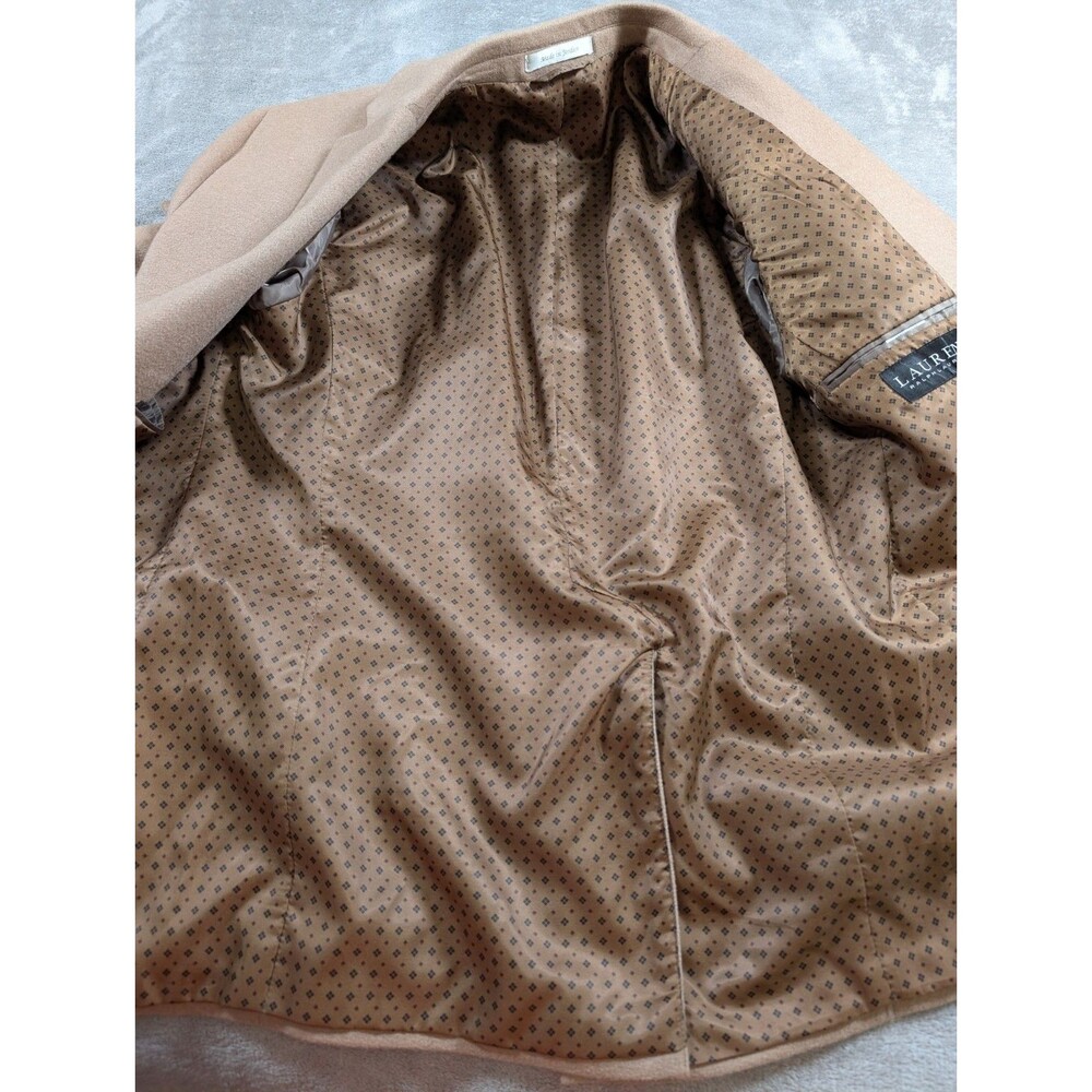 Lauren Ralph Lauren Black Label Blazer 36R Tan Wool Silk Cashmere Coat - Picture 8 of 11